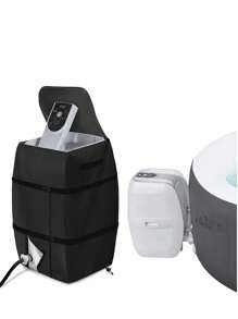 Waterproof & Dustproof Cover For Inflatable Hot Tub Heater Pump - Durable PET Material, Perfect For Winter Protection