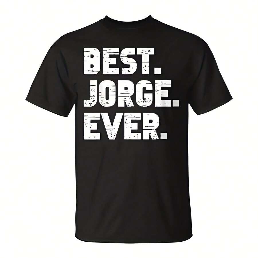 Best Jorge Ever Popular Birth Names Jorge Costume Uni T-Shirt Classic Fit 220G Cotton T-Shirt – Blend Of Streetwear, Minimali, And Casual Comfort – I For Layering In All Seasons, WFH Days, Or Stylish Weekends – Pm Choice Gift For Artists, Creats, And Fashion Fans - Black - View 1