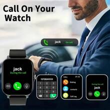 LOMAXFR 1.83-Inch Full Touch Screen Smart Watch, Call Reminder/Rejection, HD Voice Call, Multiple Sports Modes, Sports Data Tracking, Suitable For Outdoor Sports, Unisex Sports Watch, Clear Music Playback, Remote Control Photography, Easy To Wear And Use In Daily Life, Suitable For Holiday Gifts