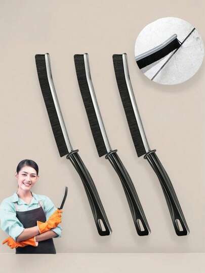 2/3pcs-Crevice Brushes, Hard Bristle Brush For Cleaning, Deep Cleaning Narrow Brushes For Small Rooms, Bathroom Crevices, Sink Crevices, Window Crevices, Tiles & Fittings, Hard Bristle Crevice Brush, Bathroom Crevice Brush, Grout Brush, Crevice Brush, Crevice Brush For Cleaning, Bathroom Crevice Brush, Crevice Brush, Kitchen Accessories, Multifunctional Crevice Brush Cleaning Brush