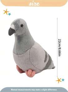 22 cm/8,66 inch simulatie duif pluchen speelgoed schattige zachte duif knuffels knuffels vogel knuffels decoreren creatieve cadeaus voor kinderen verjaardagsfeestjes thuis meisjeskamer decoratie
