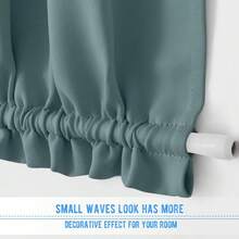 Local Warehouse- Door Curtain Panel, Grey French Door Curtains Blackout Thermal Insulated Curtain Sidelight Privacy For Window/Living Room/Doorways/Classroom (25W By 72L Inches, 1 Panel) - Greyish Blue - 查看 4