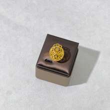 1 Set de joyería de lujo enchapada en oro de 18K para mujer, 5 piezas incluyendo collar, aretes, brazalete y anillo, elegantes accesorios para novia, boda y fiestas