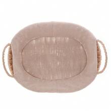 Oval Basket With Handle In Paper With Fabric Lining 29cm X 20cm X 12cm - Wolff - 3 UNITS - View 4