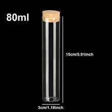 pthcrsdyn 12pcs/Set Diameter 3cm10ml/15ml/20ml/25ml/30ml/40ml/50ml/60ml/80ml/100ml/110ml Transparent Glass Test Tubes With Cork Stopper Empty Glass Bottles Jars Vials For Art DIY Crafts Wedding Favors 11 Sizes For You Choose Summer Birthday Gifts Beach Back To School School Supplies Room Decor - Transparent - View 10