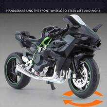 2025 New Kawasaki HR2 Alloy Motorcycle Model - Motorcycle Toy - Children's Toy Motorcycle - Birthday Gift - Easter Gift - Holiday Gift - Perfect Gift - Gift,Back To School - Multicolor - View 8