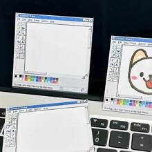 1 Pc Retro 50 Sheets Computer Drawing Pad Notepad | Vintage Style Square Paper, Ideal For Creative Illustrations And Design | Perfect For Art Notes & Artist Painting Supplies