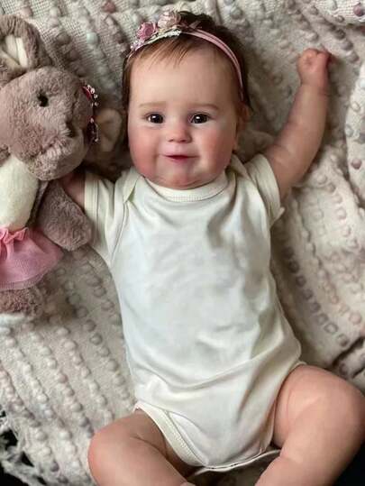 20 Inch Full Body Soft Vinyl Reborn Baby Doll Maddie, 3D Painted Skin, Newborn Doll, Girls Birthday Gift