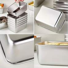 Stainless Steel Food Container Set Lunch Boxes- Commercial-Grade 304 Meal Prep Boxes With Locking Lids - Leakproof & Rust-Proof For Camping, Catering & Home Kitchens - Dishwasher Friendly & Stackable Design Bento Boxes,School Supplies - Silver - View 8