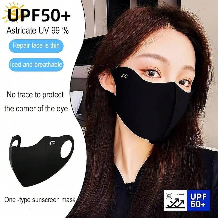 Sunscreen Mask Ice Silk Face Scarf For Women Summer Cycling Riding UV Protection Mask