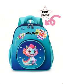 1 个定制包，可印个性化姓名或节日祝福语，定制您自己的包尼龙拉链封口时尚卡通可爱宇航员独角兽美人鱼背包，小众设计极具休闲吸引力，可调节肩带适合青少年旅行、购物、派对、约会和日常使用，是送给青少年的完美礼物 - 卡通肩包 - 查看 12