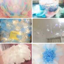 100pcs Colorful Feather Filler Stuffing - Super Soft Microfiber & Goose Down Feathers, Great For Crafts & Decorations, No Electricity Needed, Craft Feathers - Multicolor - View 6