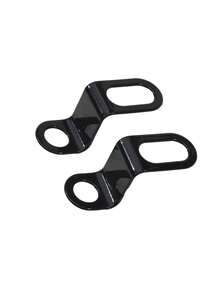 A Pair Of Black Curved Bracket Motorcycle Rear Turn Signal Bracket - Multicolor - View 7