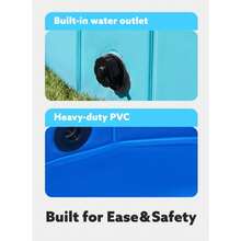 Joyfy 32/48/63 Foldable Dog Pet Pool, Portable Kiddie Pool, Anti-Slip Hard Plastic Bath Tub With Drain Suitable Pets And Backyard With Kids - 1 - View 4