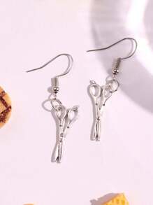 1 Pair Fashion Unique Personalized Cute Scissors Shaped Earrings For Women, Home Chef Decorative Jewelry
