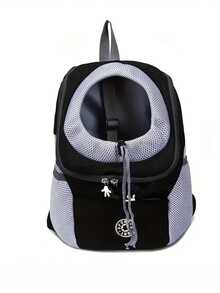 1 Stück Rucksack Hundetransportbox für Welpen und kleine/mittlere Hunde und Katzen, atmungsaktiver und verstellbarer Hundetransportrucksack zum Wandern, Spazierengehen, Reisen, Radfahren und für den Außenbereich