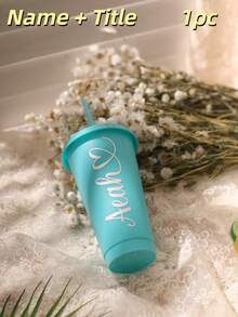 1/5 件，个性化派对冷饮杯，自定义名称和标题，加厚材质，24 盎司大容量，可重复使用，带吸管，适用于婚礼、单身派对、生日派对、户外运动沙滩水瓶以及父亲节礼物、毕业杯、伴娘礼物 - 五彩杯 - 查看 41