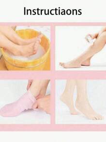 Soothing Moisturizing Silicone Socks,Silicone Skin Care Footmuffs Moisturizing Foot Socks Anti-Cracking Softening Callus Cuticle Foot Cover Foot Mask Massage Moisturizing Foot Care Socks,Highly Absorbent Stretch Stockings, Reusable Aloe Vera Socks, Overnight Spa Socks, Non-Slip Gel High Heels (For Men And Women With Dry Skin, Rough Feet), Home Foot Care, To Use With Your Favorite Lotions And Creams(Random Color)