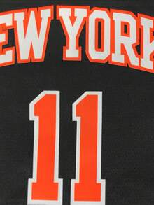 Atonmore Men's Basketball Jersey No.11 Black, Embroidered & Stitched Basketball Sleeveless Vest Sportswear Spring - Black - View 4