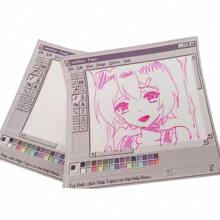 1 Pc Retro 50 Sheets Computer Drawing Pad Notepad | Vintage Style Square Paper, Ideal For Creative Illustrations And Design | Perfect For Art Notes & Artist Painting Supplies