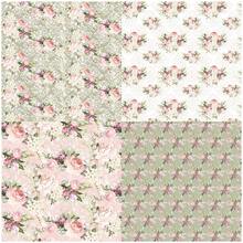 24 张复古花卉剪贴簿纸，6'x6' 粉色 Retor 花卉主题剪贴簿用品，工艺纸，废旧日记本纸，子弹日记本剪纸纸，卡片制作，DIY 艺术工艺品拼贴画，返校礼品包装卡片制作相框背景