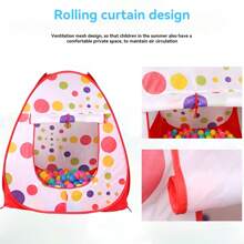 1pc Foldable Children's Play Tent, Large Indoor/Outdoor Play House, Sports Basketball Hoop, Does Not Include Ball Pit Balls