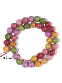 1 hebra de cuentas sueltas espaciadoras redondas de calcedonia de Candy Alxa, piedra natural, para hacer joyas DIY, pulseras, dijes y accesorios, tamaños de 6 mm, 8 mm y 10 mm, 15 pulgadas