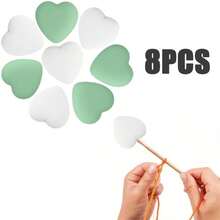 6-16pcs Silicone Heart-Shaped Knitting Needle Protectors, Knitting Accessories And Supplies For Beginners, DIY Crafts, Knitting And Crochet Tools, Needle Tip Covers In Lavender Purple, White, Grass Green, Cream, Rose Pink, Turquoise Blue - Multicolor - View 33