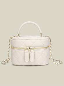 MIYIN Diamond Chain Crossbody Bag Mini Bag, Versatile - Beige - View 13