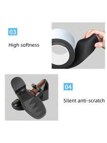 1 Rolo Extra Durável Sola Autoadesiva de Reparo de Sapato - Sola Protetora Antiderrapante para Saltos Altos, Tênis e Sandálias - Solução Fácil para Desgaste e Ruído, Resgate do Salto, Visual de Couro Sintético Marrom, Solução de Reparo de Sapato | Design de Sola Texturizada | Sola de Couro Sintético Durável, Acessórios para Sapatos