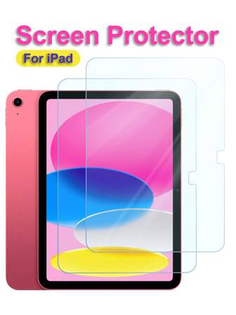 ZYONS 2 st. iPad-skärmskydd, hög upplösning, hög transparens, reptåligt, fallskydd, helskärmstäckning, fingeravtrycksskyddat, känslig beröring, skärmskydd i härdat glas, kompatibelt med iPad 11:e generationen 2025 A16/iPad 10:e generationen 10,9 tum/iPad Air 13 11 M4 M3 M2 2025 2024/iPad Pro 12,9 tum/Mini 2024