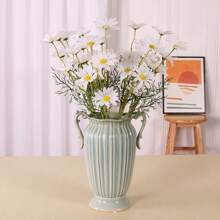 6Pcs Artificial Chamomile Flowers (Yellow)- Realistic European Daisy Fake Flowers For Home Decor, Spring Summer Table Centerpiece, Wedding, Party, Office Desk Decorations,Garden Decor,Outdoor Plant,Gardening,Pink Fake Flowers
