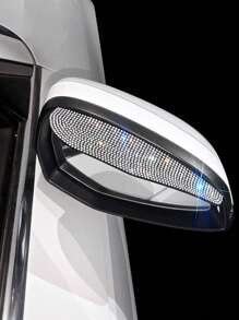 2pcs Side Mirror Visor Rain Guards, Car Rear View Mirror Rain Eyebrows, Bling Crystal Rear View Mirror Rain Visor Guard, Rhinestone Rainproof Car Side Mirror Rain Visor Smoke Cover, Universal, Rearview Mirror Rain Board, Rain Visor, Universal, High-End Look, For Car, Truck, SUV