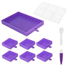 1 set Bandejas de clasificación de cuentas de plástico, bandeja para pintura de diamantes, accesorios de placa de cuentas para pintura de diamantes DIY, herramientas para pintura de diamantes