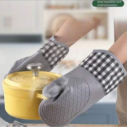 3/2/1pc [材质]微波炉烤箱耐热手套-耐热防烫，加厚高温保护，适用于烘焙和烹饪，（盘子处理手套）