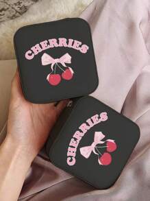 1pc Jewelry Box, Large Capacity Jewelry Storage Box, Jewelry Organizer Box, Miniature Jewelry Case, Jewelry Savings Box, Portable Travel Jewelry Box, Makeup Box, Various Jewelry Boxes,Simple Travel & Home Jewelry Box For Women Storage Organizer Travel Essentials Back To School Dormitory Storage