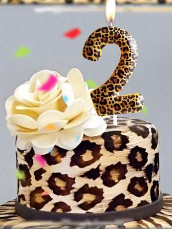 1 件豹纹数字 0-9 生日派对蛋糕装饰蜡烛，适用于生日派对、毕业派对、婚礼、情人节、成人仪式、周年纪念、庆祝仪式等，蜡烛礼品、蜡烛、生日蜡烛、生日装饰、万圣节、感恩节、圣诞节装饰、家居装饰