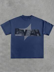 1Pcs Men's TeeMen's Fashion T-Shirts, Mariah The Scientist Graphic T-Shirt Retro Concert, Urban Street Style Aesthetic Men's T-Shirt - Blue - View 2