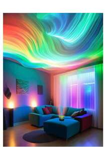 Aurora Projector Lamp With 7 Color Patterns And Remote Control – Vibrant Galaxy Effect For Bedroom & Office, USB Powered LED Night Light, Adjustable Brightness, Bedroom Night Light -Dynamic Light Patterns|Remotecontrolled Light, Bedroom Lamps For Nightstand