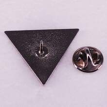 Rock Band Reshape Statue Rights Logo Brooch Music Peripheral Accessories Metal Badge - Black - View 3