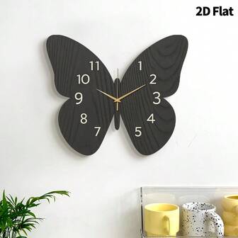 1PC Flat 2D Scandinavian Wall Clock Silent Sweep Movement Frameless Modern Design Ultra-Thin Nordic Style Home Decor For Living Room Bedroom Cafe Office - Noise-Free Slim Battery Operated Minimalist Contemporary Art Timepiece Back To School Room Decor School Supplies