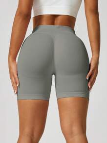 NcmRyu Women's Seamless Butt-Lifting Sports Shorts