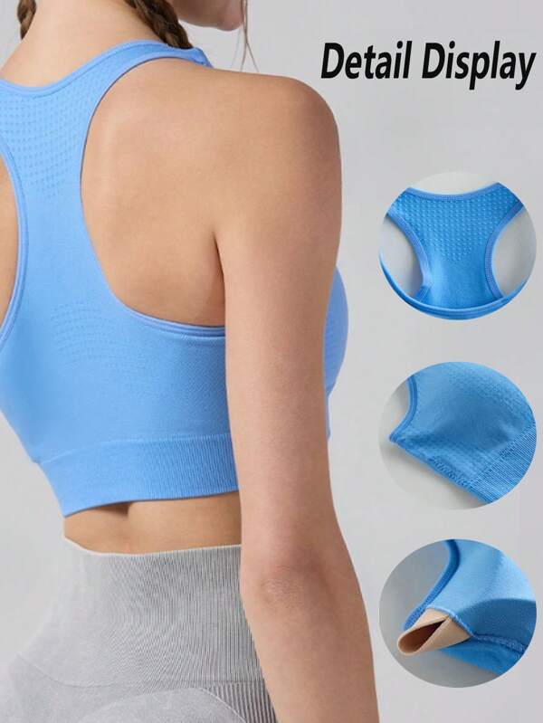 1PC Yoga Fitness Running High-Intensity Exercise Shock-Absorbing Detachable Chest Cushion Sports Vest Sportswear Fitness Top