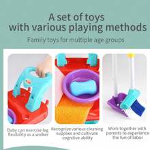 Kids Pretend Play Butler Car Cleaning Toy Set, Toddler Broom Toy, Children Room Cleaning Playset, Christmas Birthday Gift For Boys Girls (Style & Accessories Random)