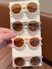 2026新款3/4/5件装男女宝宝可爱时尚圆形儿童眼镜，仅卡片展示，不含运费 - 彩色 - 查看 15