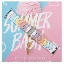 1 pieza Correa de resina con diseño de manzana compatible con de 40mm, 49mm, 44mm, 46mm, 45mm, 41mm, 42mm, 38mm, pulsera compatible con Series Ultra SE, 10, 9, 8, 7, 6, 5, 4, 3, 2, 1, accesorios de