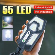 Nova Tipo de Iluminação Pública Solar Sensoriamento Corporal Humano Luz de Parede Externa Luz de Jardim Luz Solar Externa LED Tudo em Um com Controle Remoto Iluminação é Fácil e Simples de Instalar, Luzes Solares Externas