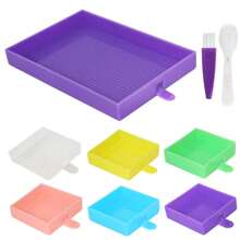 1 set Bandejas de clasificación de cuentas de plástico, bandeja para pintura de diamantes, accesorios de placa de cuentas para pintura de diamantes DIY, herramientas para pintura de diamantes