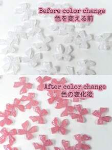 50pcs/100pcs Color-Changing Nail Decorations,Cute Hearts,Angel Wings,Bow Nail Decorations,Outdoor Color-Changing Nail Diy Accessories Nail Charms
