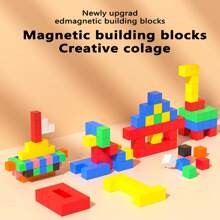 Magnetic Cube Toys For Kids, Magnetic Building Blocks Toys For Toddlers, Preschool Learning, Sensory Montessori Toys, Creative Toys For Boys And Girls Over 3 Years Old, Halloween Christmas Gifts Ideal Educational Sensory Toys, Fun Building Games For People Aged 3 And Up, Magnetic Construction Toys Bring Educational Fun, Promote Brain Development, Enhance Learning And Imagination,Magnetic Blocks,Montessori Toys,Montessori